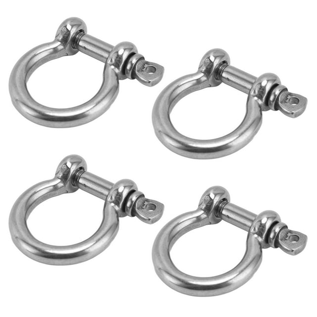 D Shackle, 304 Stainless Steel Bow Shape Load Clamp Easy Installation For Land Transportation For Lifting Equipment M5,M6,M8,M10,M12