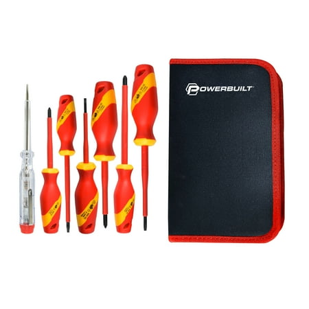

Powerbuilt POWERBUILT 7PC VDE SCREWDRIVER SET W/ZIPPER POUCH - 642936