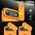 thumbnail image 6 of Case for iPhone Air 6.5-inch, Built In Slide Camera Cover & Rotatable Kickstand Sliding Ring Heavy Duty ShockProof Protective Case for iPhone Air,Orange,For iPhone Air, 6 of 10