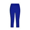 thumbnail image 5 of Wlynlyn Capri Leggings for Women Crossover Low Waisted Workout Cropped Yoga Pants Dressy Casual Summer Capris Size S, 5 of 6