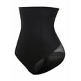 thumbnail image 3 of Women's Natural Shaping Girdle 3 Rows Hooks High Rise Butt Lifter Mesh Tight Fitting Panties Underwear BLACK L, 3 of 5