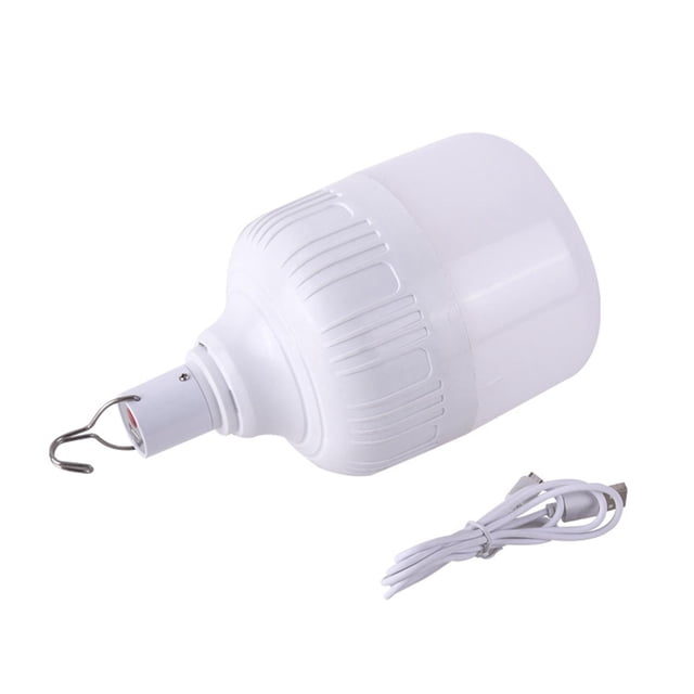 Bombilla LED portátil USB, lámpara de camping blanca, recargable para senderismo y acampada. 220W