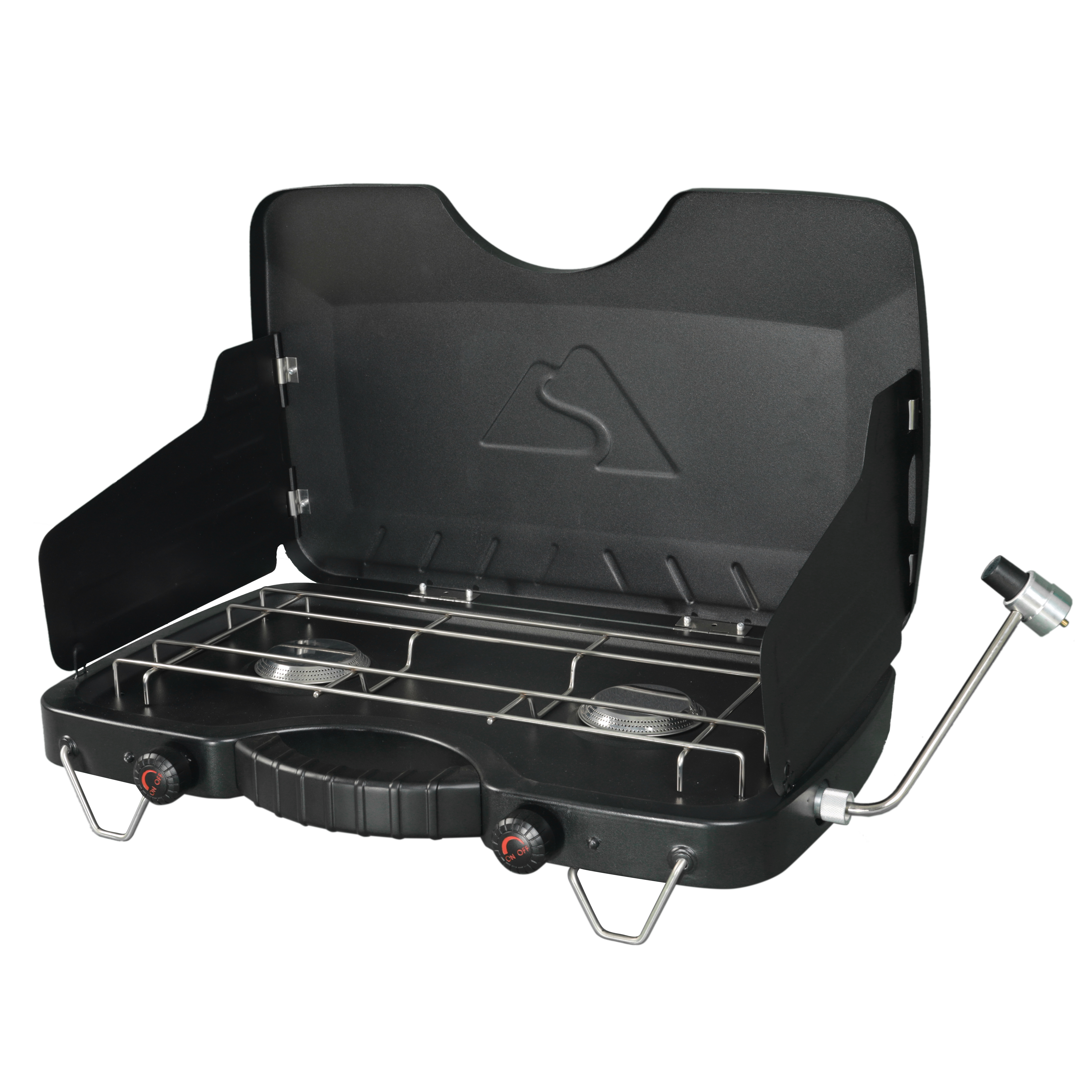 Ozark Trail 2-Burner Propane Gas Camping Stove, Black