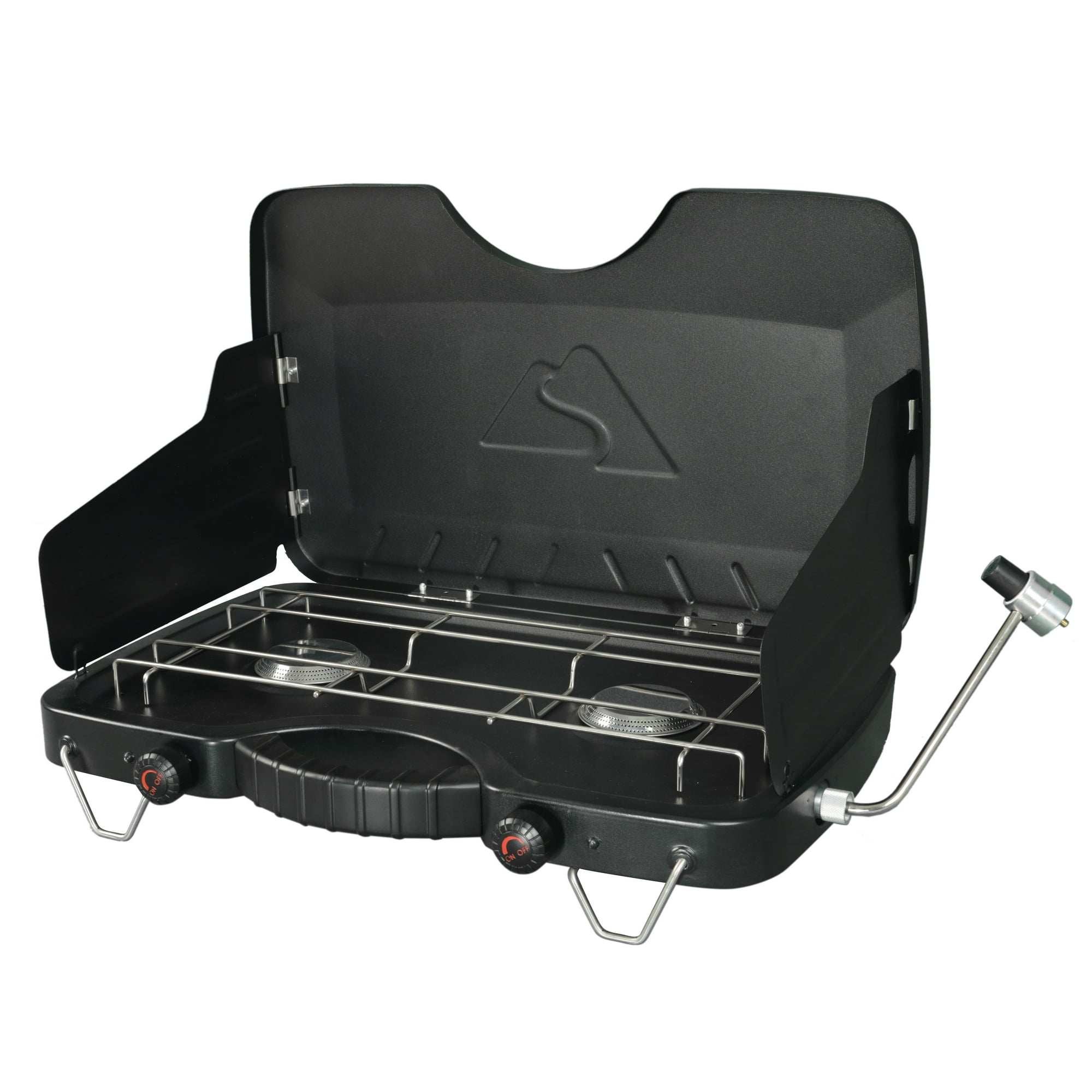 Ozark Trail 2-Burner Propane Gas Camping Stove, Black