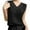Black, variant on Tank Tops for Women ole Glossy Satin Sleeveless V Neck Lace Toggle Simple Cut Sweatshirt Camis Top