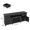 thumbnail image 6 of Uforic Built-in Power Socket, TV Cabinet for Screens up to 80'' with 2 Shelves, Black, 6 of 6