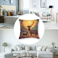 thumbnail image 5 of Acheng Throw Pillow Covers Home Decor Set of 2 Pillow Cases Decorative Outdoor Cushion Couch Sofa Pillowcases Colorful Boho Circle Doodle Ethnic Leaf 20x20in, 5 of 7