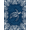 Navy Blue White, Pattern 6, variant on ODIKA 8'x10' Washable Area Rug Non-Shedding, Easy Care, Animals Nautical Creature Interlocking Wave Ring Motif Balanced for King Size Bedroom Under Bed, Master Suite