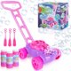 thumbnail image 3 of Máquina de burbujas para cortacésped, juguete rosa y morado para niños al aire libre para divertirse., 3 of 4