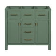 thumbnail image 2 of Dasun 36" Bathroon Vanity without, Modern Freestanding Single Bathroom Cabinet with 4 Drawers & 2 Cabinets,Storage Cabinet for Bathroom, Solid Wood Frame Vanity Only, Green (NOT INCLUDE SINK), 2 of 5