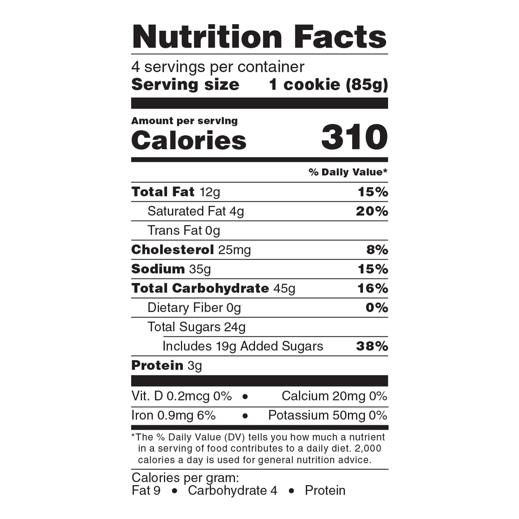 bettergoods Jumbo Cookie Butter-Stuffed White Chocolate Chip Cookie Dough, 3 oz, 4 Count