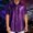 AB450 Purple, variant on Adeawade Tops For Mens Short Sleeve Mens Sequin Shirt Slim T Shirt Hipster Mens Bright Shirt Nightclub Base Shirt Retro Basic Clothes Blue
