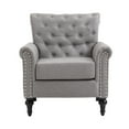 thumbnail image 4 of Highland Velvet Tufted Upholstered Accent Chair with Nailhead,Rolled Arm - 30" x 31" x 34" Light Gray, 4 of 5