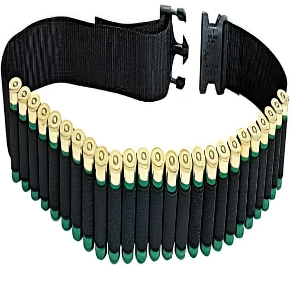 TELOLY Shotgun Shell Belt For Hunting, Sporting Clays & Trap Shooting, Holds 20 Rounds Magazine Strap Adjustable Bullet Belt