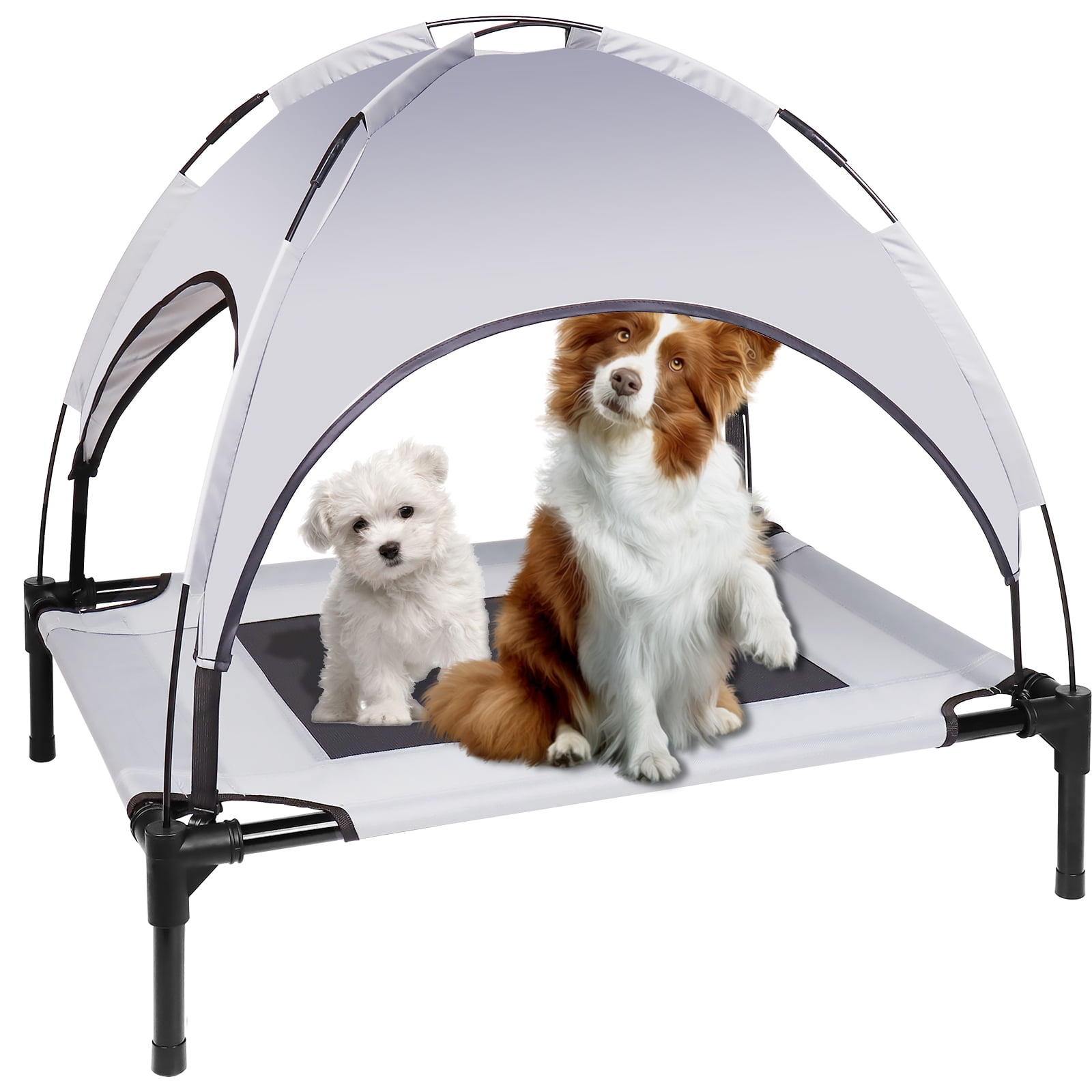 outdoor dog bed with shade canopy