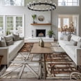 thumbnail image 4 of Barn Door Area&nbsp;Rug 6x9ft Vintage Brown Countryside Farmhouse Non-Slip&nbsp;Washable Square&nbsp;Rugs Soft Felt Indoor Floor Mat for Bedroom Kitchen Living Room Bathroom, 4 of 9