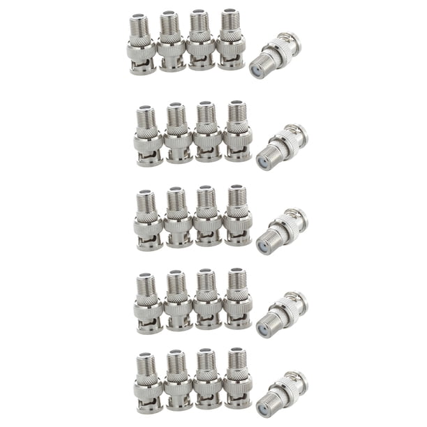 50Pcs Adaptador de Conectador Coaxial de Enchufe de BNC de Macho A F Hembra para Camara del CCTV