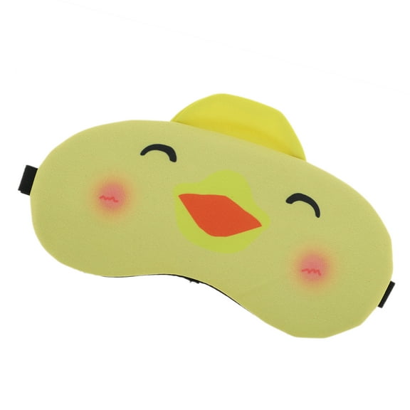 Unique Bargains 1 Pc Yellow Cartoon Ducks Sleep Mask Soft Eye Shade Cover for Light