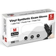 thumbnail image 2 of Vinyl Synthetic Exam Gloves, 4 Mil, Latex Free Disposable Gloves for Medical, Cooking, Cleaning, and Food Prep, 2 of 4