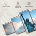 thumbnail image 6 of Elephant Stock Lady Liberty Monument Wall Art - Horizontal Multi Panel Canvas - 5 Pieceliving Room Wall Decor - Photography Places Multi Panel - Blue And Orange Decor - 80" x 36", 6 of 8