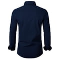 thumbnail image 3 of Stretch Mens Slim Fit Dress Shirts Formal Long Sleeve Button Down Shirts, 3 of 5