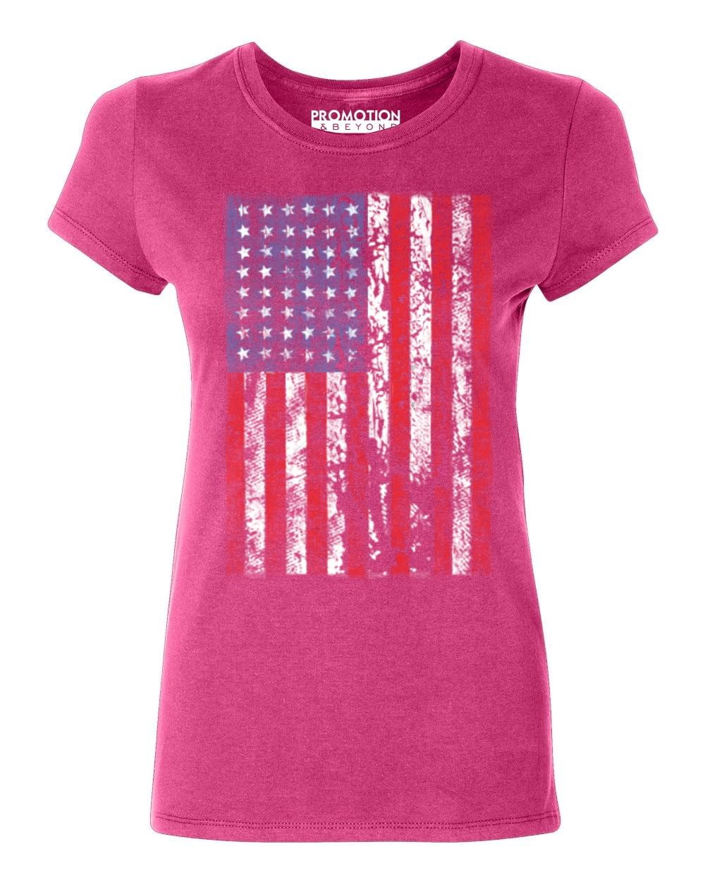 P&B Distressed USA Flag 4th of July Independence Day Women's T-shirt ...