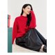 thumbnail image 5 of SENTUBILA Suéteres de punto de jacquard rojo para mujer 2024 Suéteres navideños cálidos y holgados Ropa cómoda para mujer W44E57712, 5 of 5