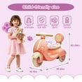 thumbnail image 7 of 12V Kids Motorcycle, 3-Wheel Stable Design, Ride On Toy for Kids w/Remote Control, Toddler Battery Powered Car w/Wooden Handle, Slow Start & Stop, Bluetooth, Led Lights, Anti-Slip Wheels, Pink, 7 of 7