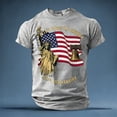 thumbnail image 2 of FUZHIQ Men's 250th Anniversary Famous Architecture Print T-Shirt 1776-2026 American Flag Print Short Sleeve Crew Neck Casual Independence Day Tee,S, 2 of 6