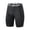 Black, variant on WIZUTIZ Men's Solid Compression Running Shorts High Stretch Quick Dry Breathable Cropped Summer Gym Fitness Training Workout Shorts