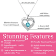 thumbnail image 3 of Cate & Chloe Forever March Birthstone 18k White Gold Plated Women's Necklace, Swarovski Crystals, 3 of 9