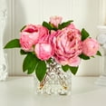 thumbnail image 7 of Nearly Natural Artificial Peony in Glass Vase, 7 of 7