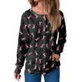 thumbnail image 4 of Women Uniforms Cute Pattern Nursing Workwear Pocket Working Stand-Up Collar Single-Breasted Protective Overalls Jacket Top Black 3Xl, 4 of 5