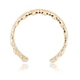 thumbnail image 2 of AVORA 10K Yellow Gold Adjustable Crown Toe Ring with Simulated Diamond CZ, 2 of 5