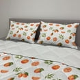 thumbnail image 2 of Burnt Orange Comforter & Sham Bedding Set, Watercolor Orange and Tangerine Fruits with Leaves on Polka Dots, 3 pcs Duvet Set Microfiber Filling Quilt, 5 Sizes, Burnt Orange Fern Green, by Ambesonne, 2 of 4