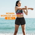 thumbnail image 5 of REDESS Shorts for Women Athletic Shorts with Liner for Gym Workout Running,Light Blue, 5 of 7