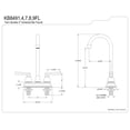 thumbnail image 2 of Kingston Brass KB8491FL Bar Faucet, Polished Chrome, 2 of 2