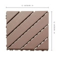 thumbnail image 4 of Interlock Deck Tile 12"x12" (36 Tiles/Box) - Slip-Resistant Outdoor Flooring, Patio Paver for Poolside, Backyard & Garden - Easy Snap Plastic Tiles(Gray/Brown), 4 of 4