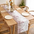 thumbnail image 3 of Spring Reddish Brown Eucalyptus Table Runner - 48 Inch Long, Kitchen Dining Table Runner Dresser Scarves, Botanical Leaf Country Farmhouse Decor for Coffee Tables Wedding Party Banquet, 3 of 8