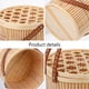 thumbnail image 5 of GOOHOCHY 1 cesta de bambú para guardar huevos, cesta multiusos para picnic, cesta de almacenamiento con tapa., 5 of 8