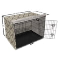 thumbnail image 6 of Boho Dog Crate Cover, Geometric Pattern, Easy to Use Pet Kennel Cover Small Dogs Puppies Kittens, 7 Sizes, Warm Taupe Cream Green, by Ambesonne, 6 of 6