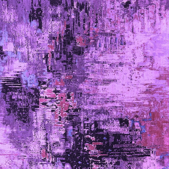Ahgly Company Indoor Square Oriental Purple Industrial Area Rugs, 4' Square