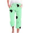 thumbnail image 1 of Pantalones de Mujer Casual Cintura Elástica con Impresión de Pascua, Sueltos Pantalones de Pierna Ancha Recta para Toda la Temporada, 1 of 5