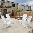 thumbnail image 6 of Sonerlic 1Peak Outdoor Patio HIPS Adirondack Chair with Cupholder for Garden,Lawn and Backyard,White, 6 of 8
