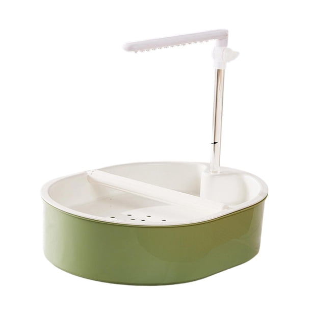 Bañera automática para loros, ducha para pájaros, práctica y profesional, con flujo ajustable, ideal para periquitos, pinzones y guacamayos. Ducha blanca estilo B