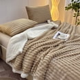thumbnail image 2 of ROSEKIND Ultra Large Striped Flannel Sherpa Reversible Weighted Throw Blanket-90X90inch, 2 of 6