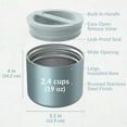 thumbnail image 6 of Bentgo Stainless Insulated Food Container - 2.4 Cups (19 oz), Triple-Layer Insulation, Vacuum Seal, Leak-Proof, Built-In Handle, Wide Opening, Premium Stainless Steel, for Cool/Warm Foods (Aqua), 6 of 8