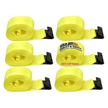 

Boxer DOT Reflective 4 X 30 Winch Straps W/Flat Hook Flatbed Truck Trailer Tie Down 5400 LB US Made …