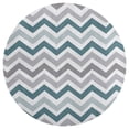 thumbnail image 3 of Aqua Chevron Pattern Round Carpet Circle Rug Outdoor Patio Area Rug Washable Large Area Rugs Hallway Room Decor Fitness Mats, 3 of 8