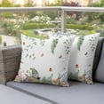 thumbnail image 4 of Easter Pillow Covers 2 Pack Spring Gnomes Bunny Floral Green Easter Eggs Leaf Plant Butterfly Pillowcase Waterproof Outdoor Throw Pillow Cover for Patio Garden Square Cushion 20”x20”, 4 of 9
